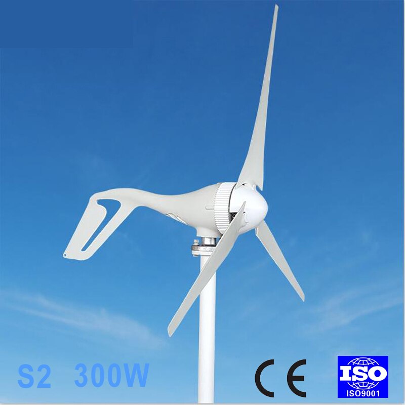 300 W 풍력 발전기 12 V 2.0 메터/초 낮은 풍속 시작 3 블레이드 630mm